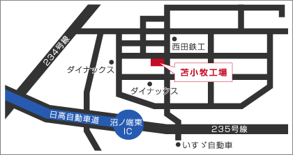 苫小牧工場地図